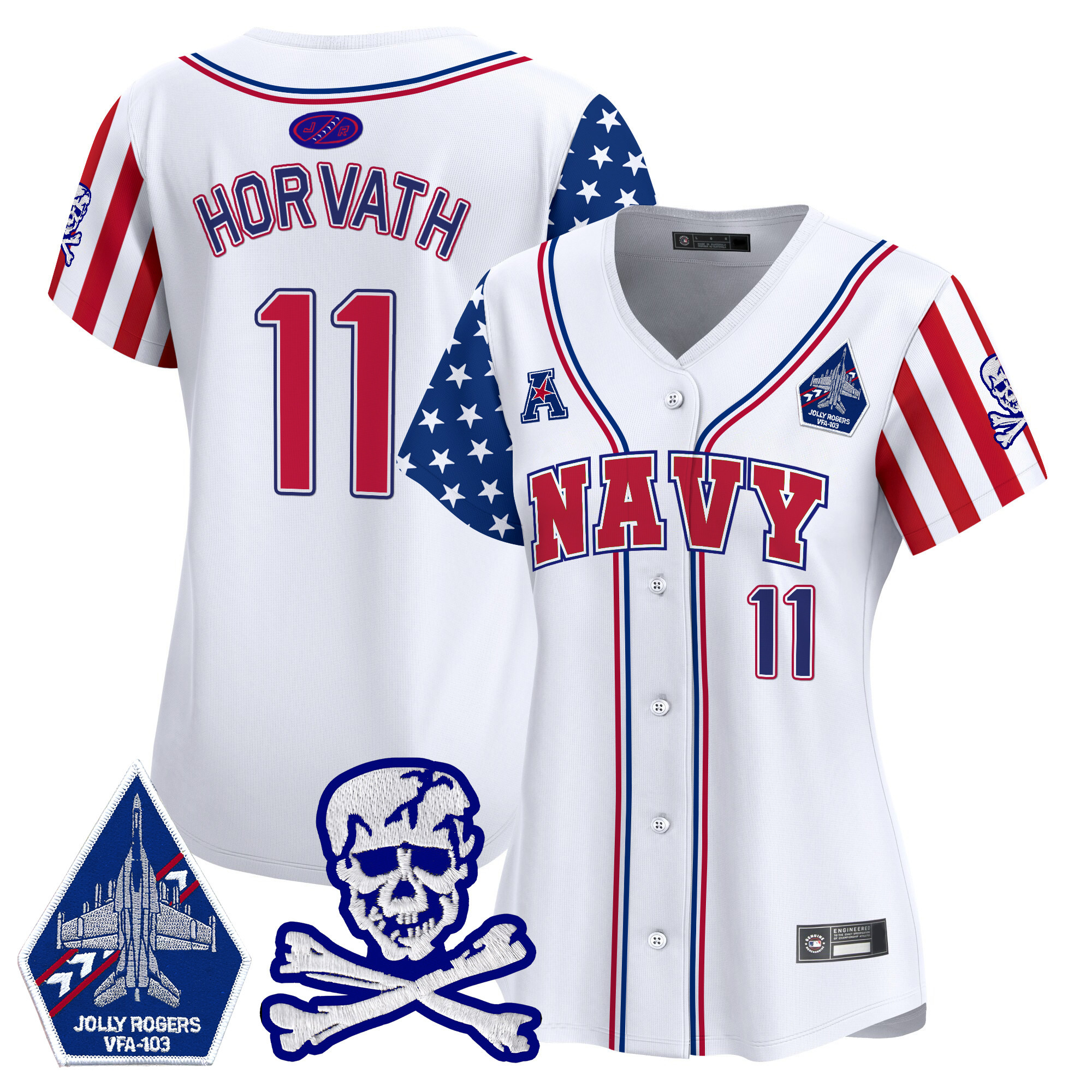 Womens Navy Midshipmen 2025 Independence Day Vapor Premier Limited Jersey  All Stitched