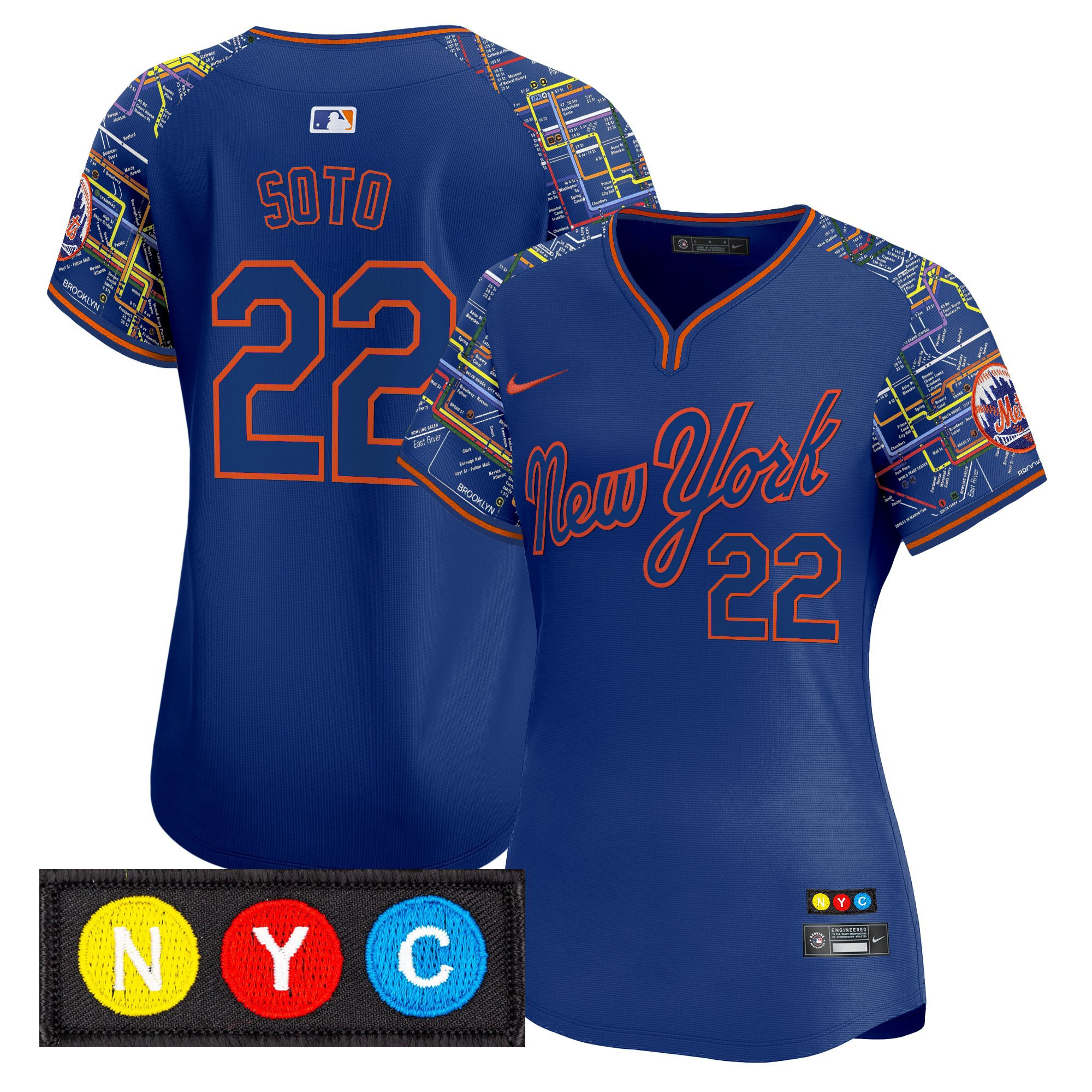 Womens New York Mets Subway Style Vapor Premier Limited Jersey  Stitched