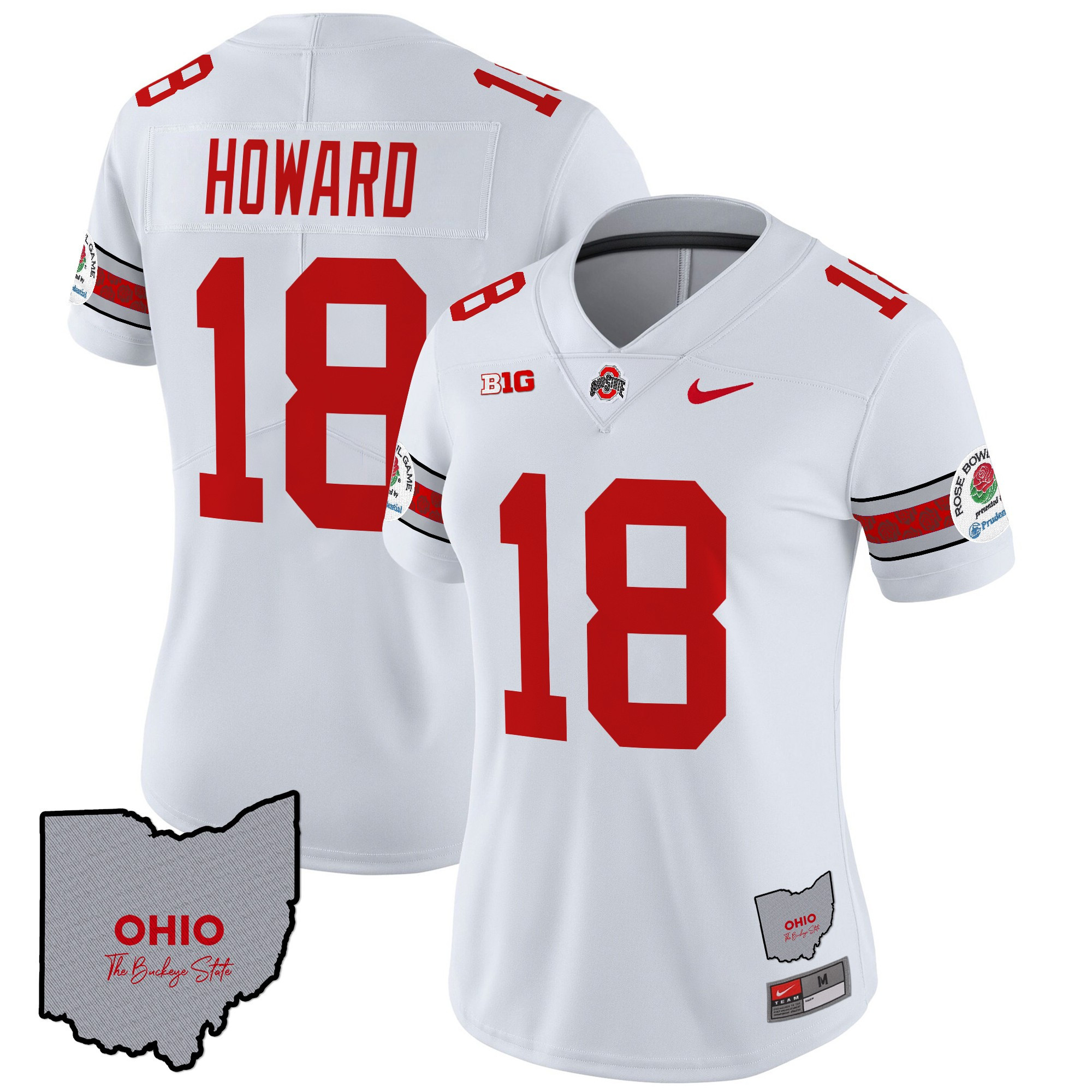 Women's Ohio State Buckeyes Rose Bowl Vapor Limited Jersey V3 Stitched