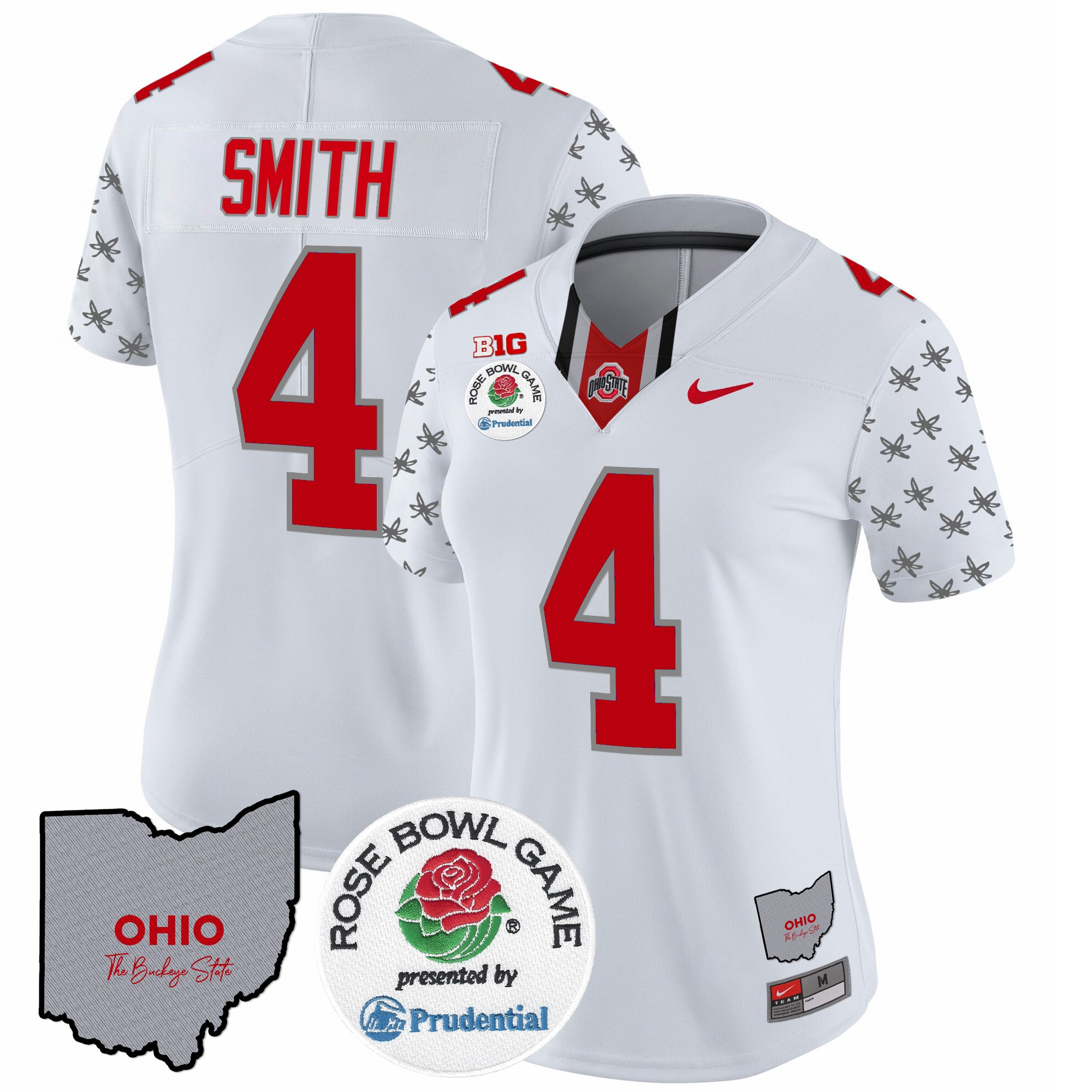 Women's Ohio State Buckeyes Rose Bowl Vapor Limited Jersey V4 All Stitched