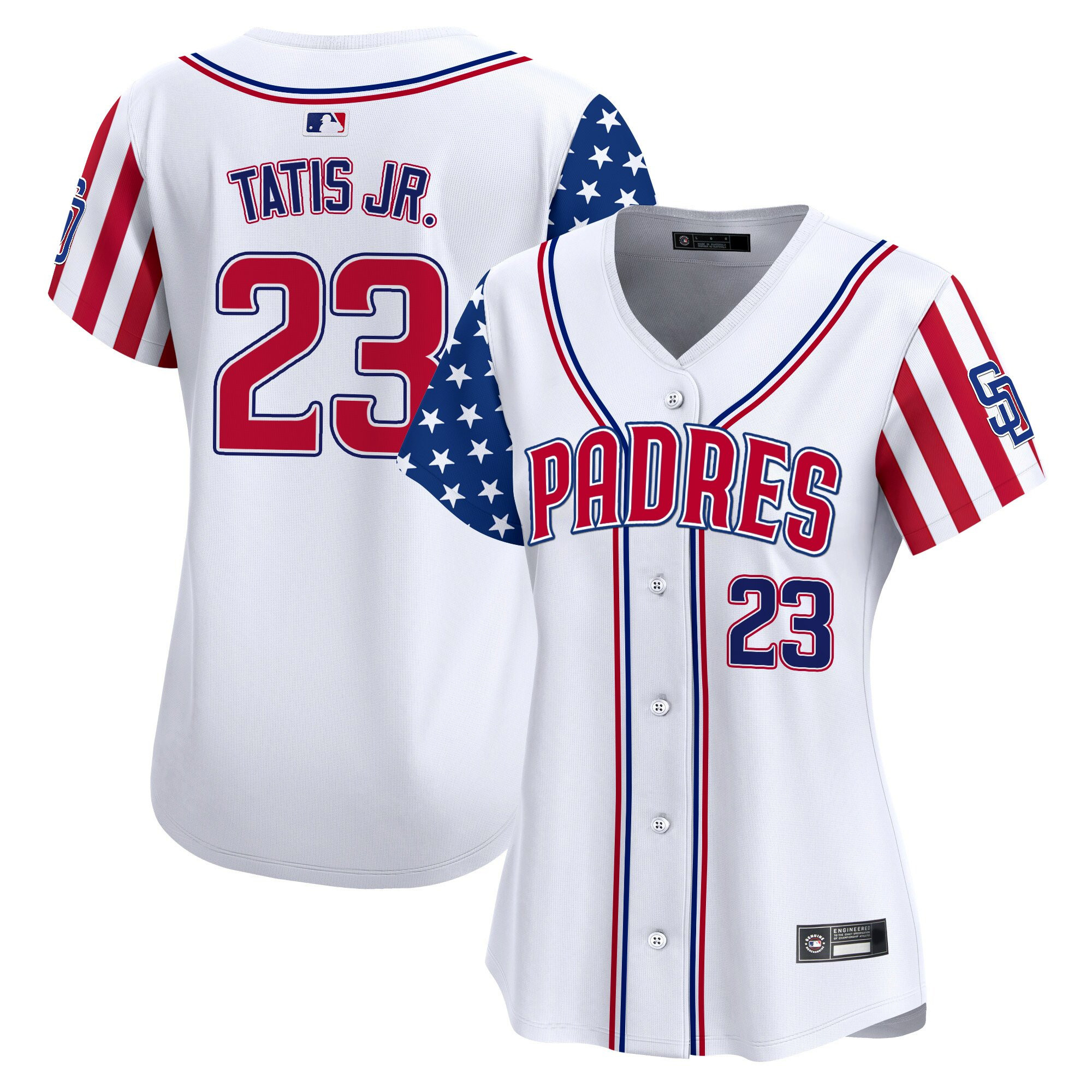 Womens San Diego Padres 2025 Independence Day Vapor Premier Limited Jersey  All Stitched