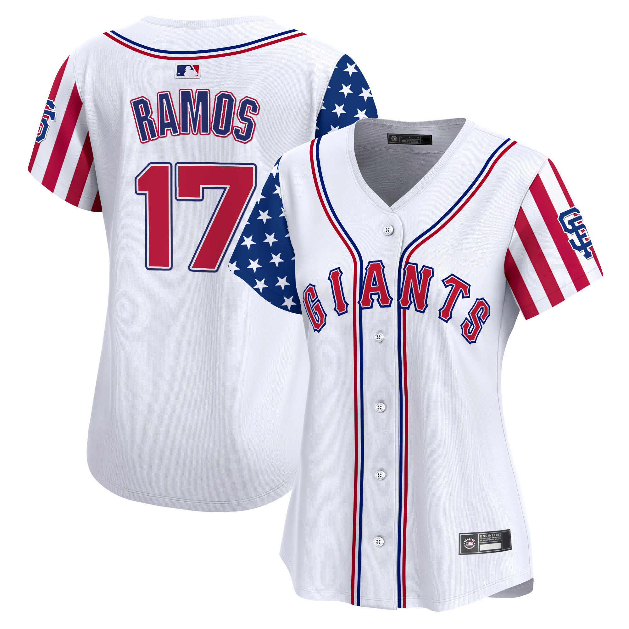 Womens San Francisco Giants 2025 Independence Day Vapor Premier Limited Jersey  All Stitched