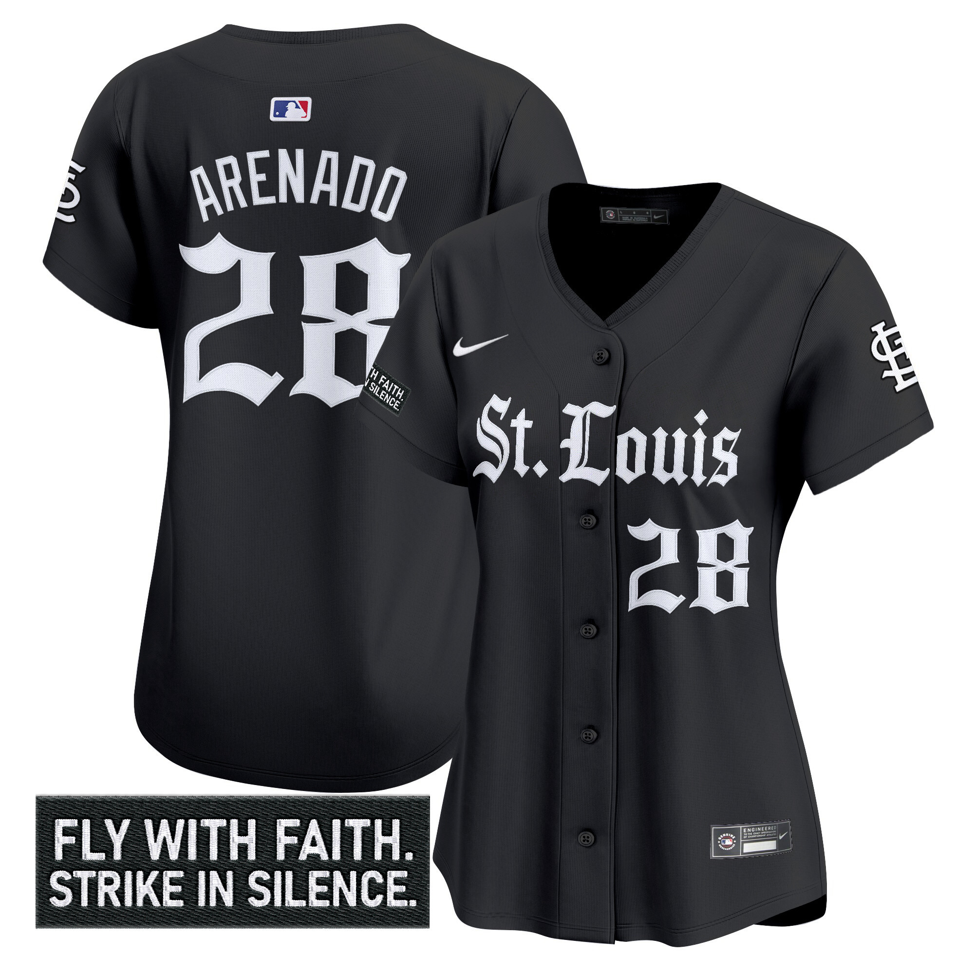 Womens St. Louis Cardinals Gothic Legacy Edition Vapor Premier Limited Jersey  All Stitched