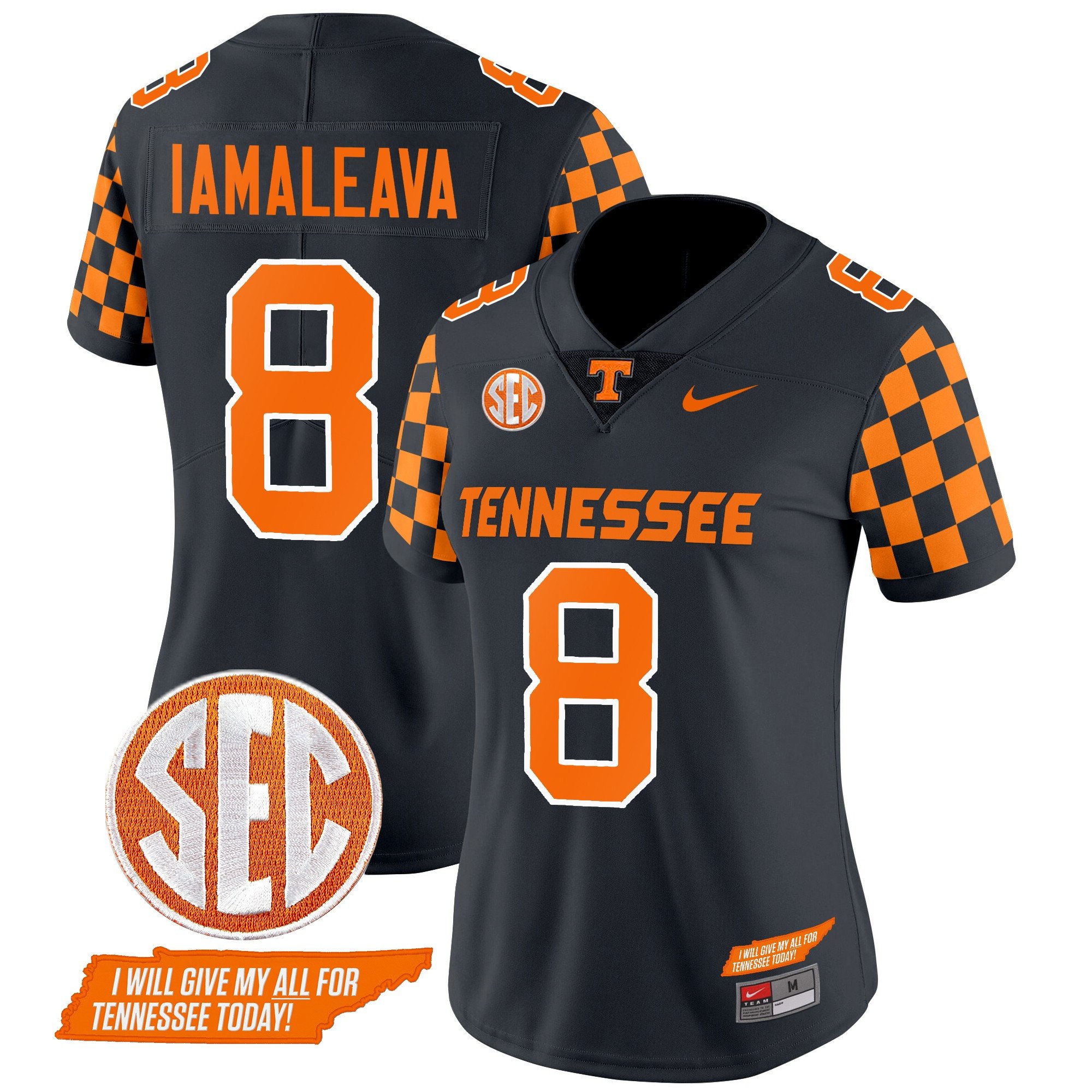 Women's Tennessee Volunteers 2024 Checkerboard Vapor Limited Jersey V2 All Stitched