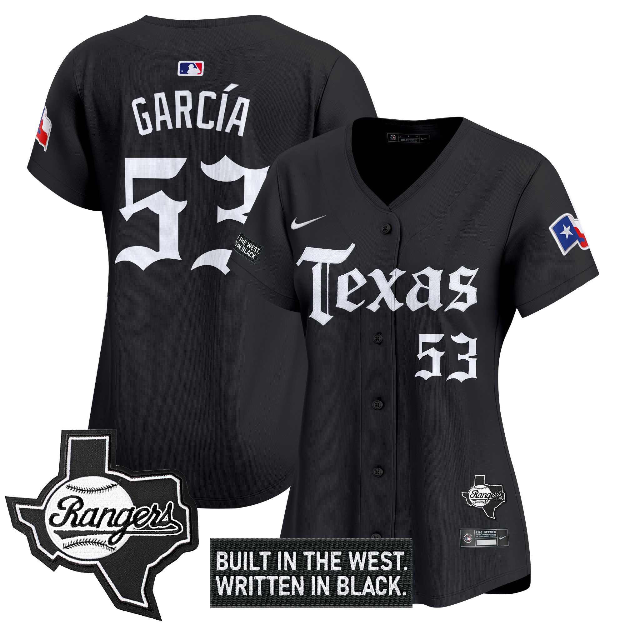 Womens Texas Rangers Gothic Frontier Edition Vapor Premier Limited Jersey  All Stitched