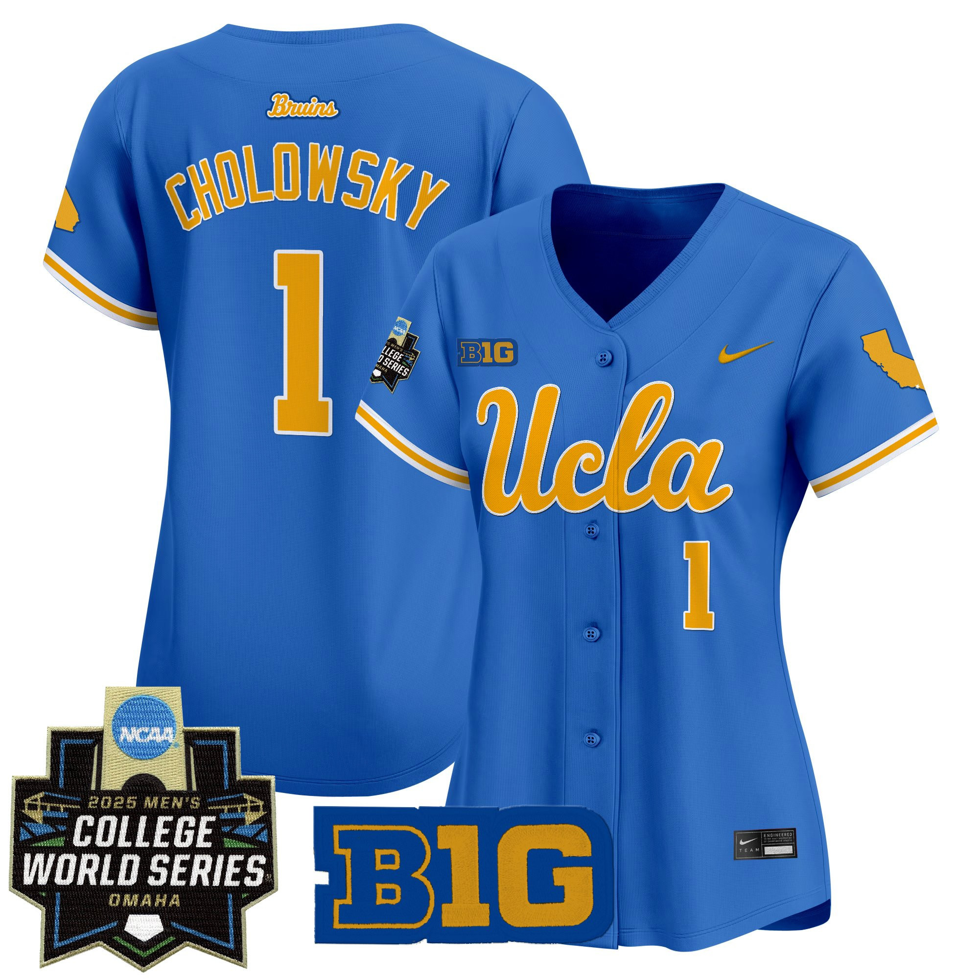 Womens UCLA Bruins 2025 World Series Vapor Premier Limited Jersey  All Stitched