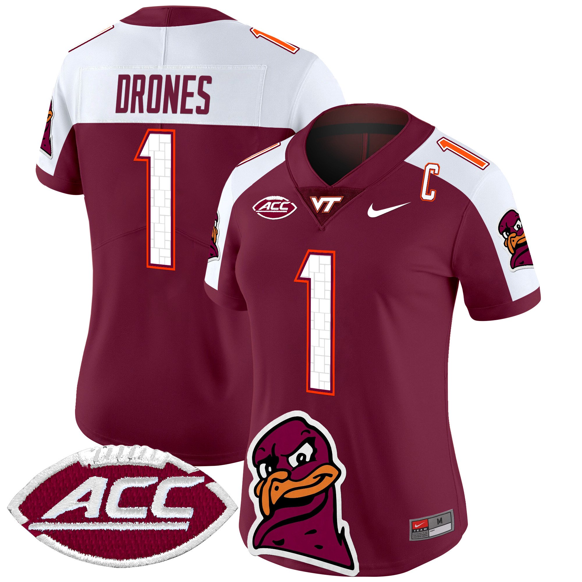 Women's Virginia Tech Hokies 2024 Vapor Limited Jersey All Stitched