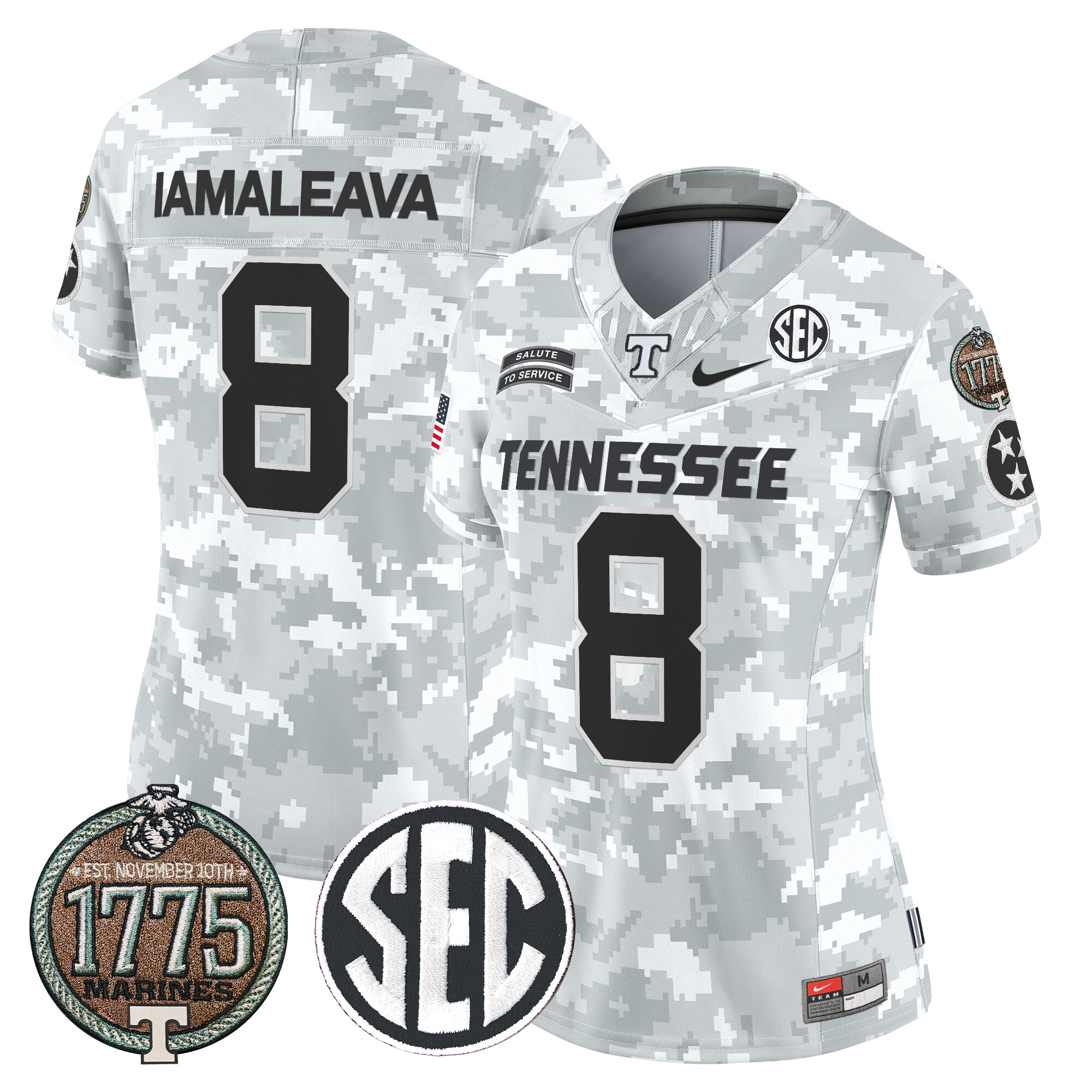 Women's Volunteers 2024 Salute to Service Establishment Year Patch Vapor Limited Jersey All Stitched