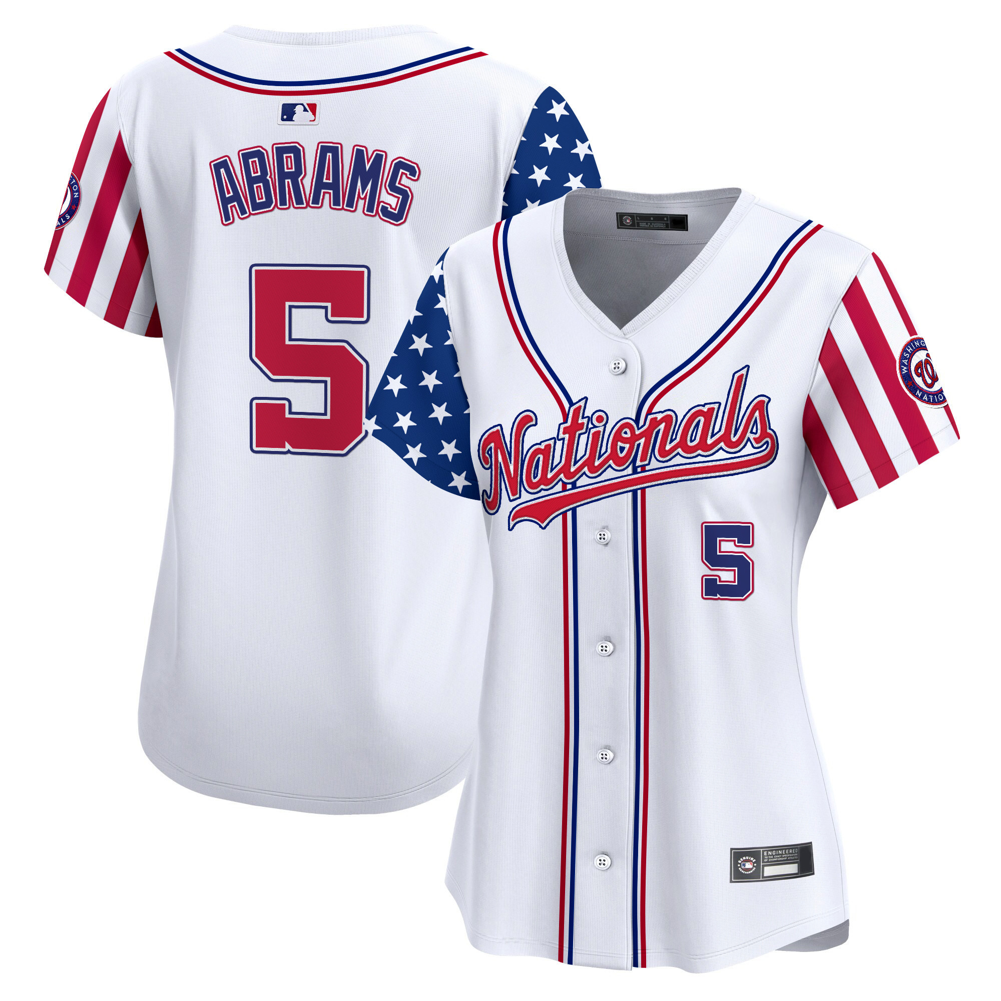 Womens Washington Nationals 2025 Independence Day Vapor Premier Limited Jersey  All Stitched