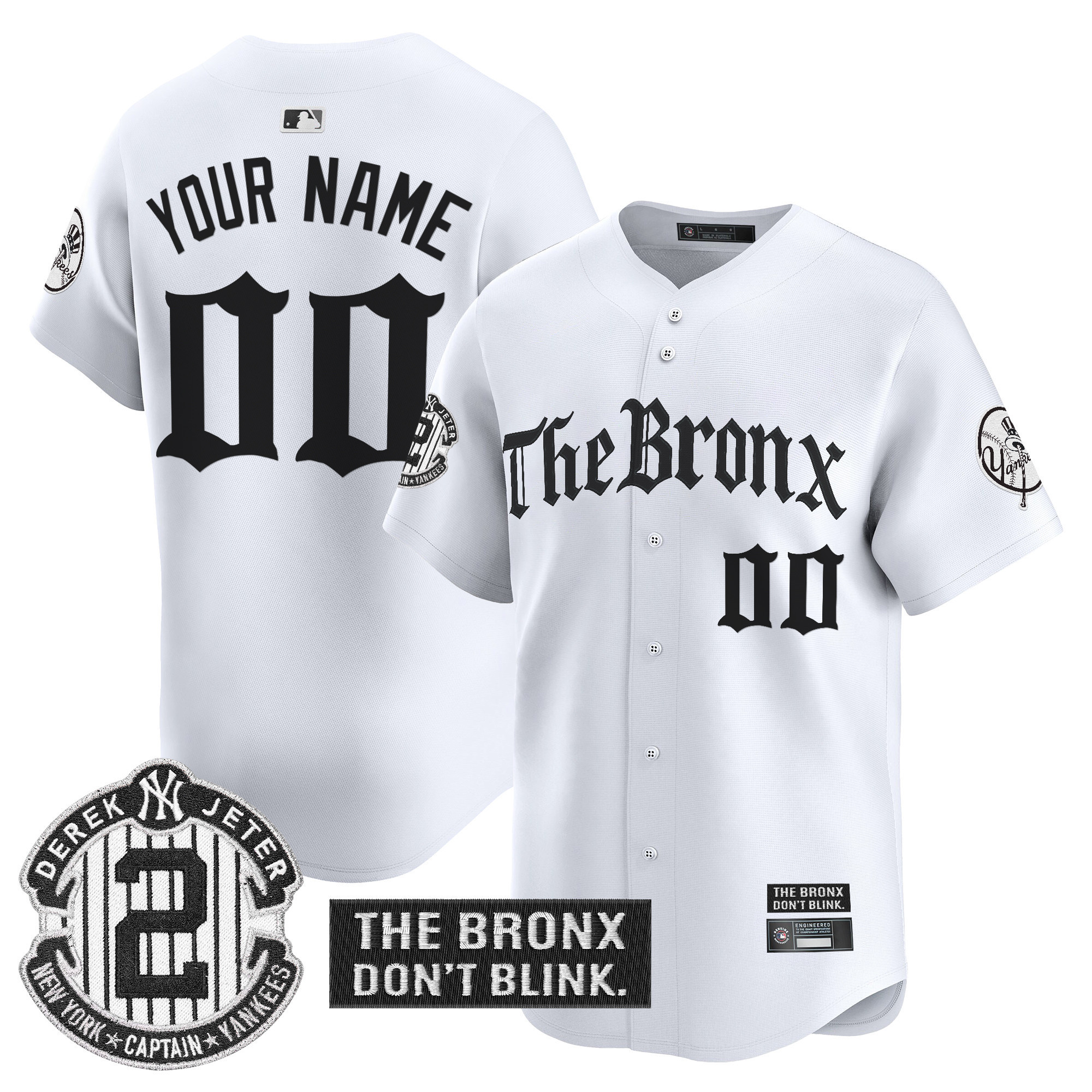 Yankees The Bronx  Gothic Ink Drop Edition Vapor Premier Limited Custom Jersey  All Stitched